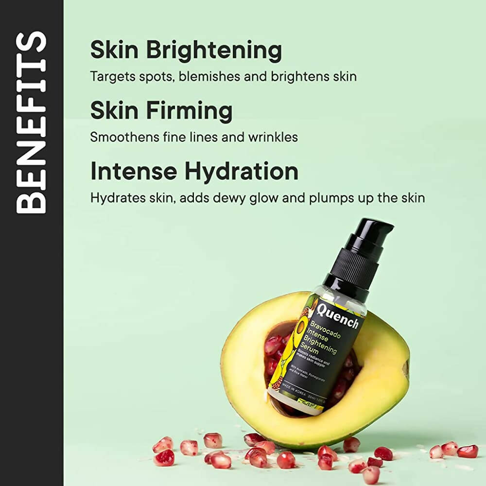 Quench Botanics Bravocado Intense Brightening Korean Serum for Pigmentation and Dark Spots, For All Skin Types - Korean Skincare | Swadesiicart