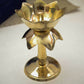 Craftvatika Gold Tone Brass Lotus Shape Pillar Diya Oil Lamp | Swadesiicart