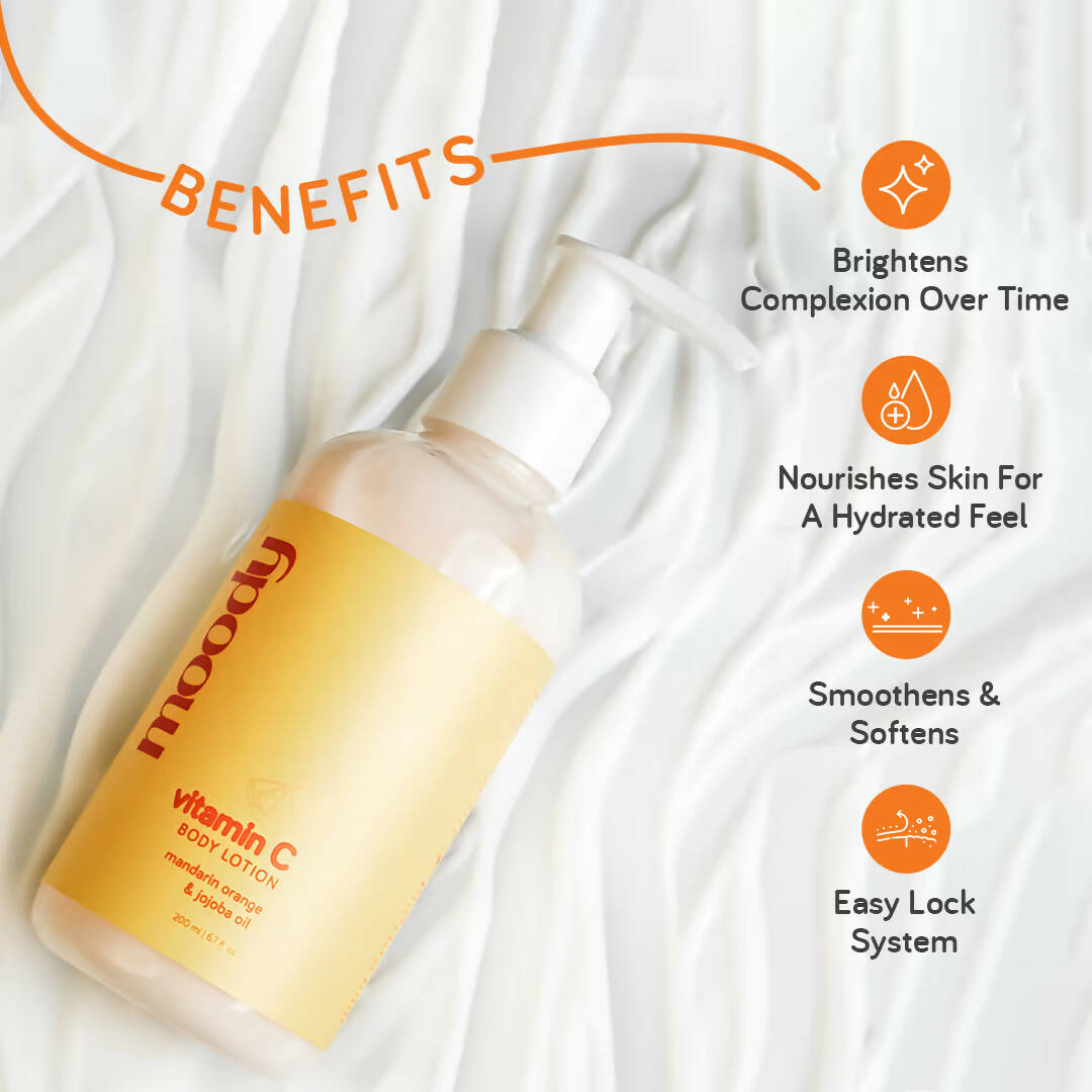 Moody Vitamin C Body Lotion with Mandarin Orange & Jojoba Oil - Swadesiicart