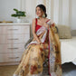 Vamsee Mustard Organza Saree - Swadesiicart