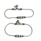 Mominos Fashion Kamal Johar Oxidised Party Wear Silver Anklets | Swadesiicart