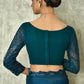 Blue Silk Stripe Saree With Blouse Piece - Purvi