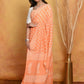 Very Much Indian Handblock Printed Cotton Saree With Natural Dyes - Light Peach | Swadesiicart