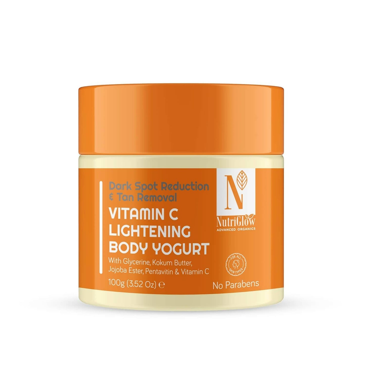 NutriGlow NATURAL'S Vitamin C Lightening Body Yogurt, Moisturize Skin, Deep Nourishing - Nutriglow Cosmetics