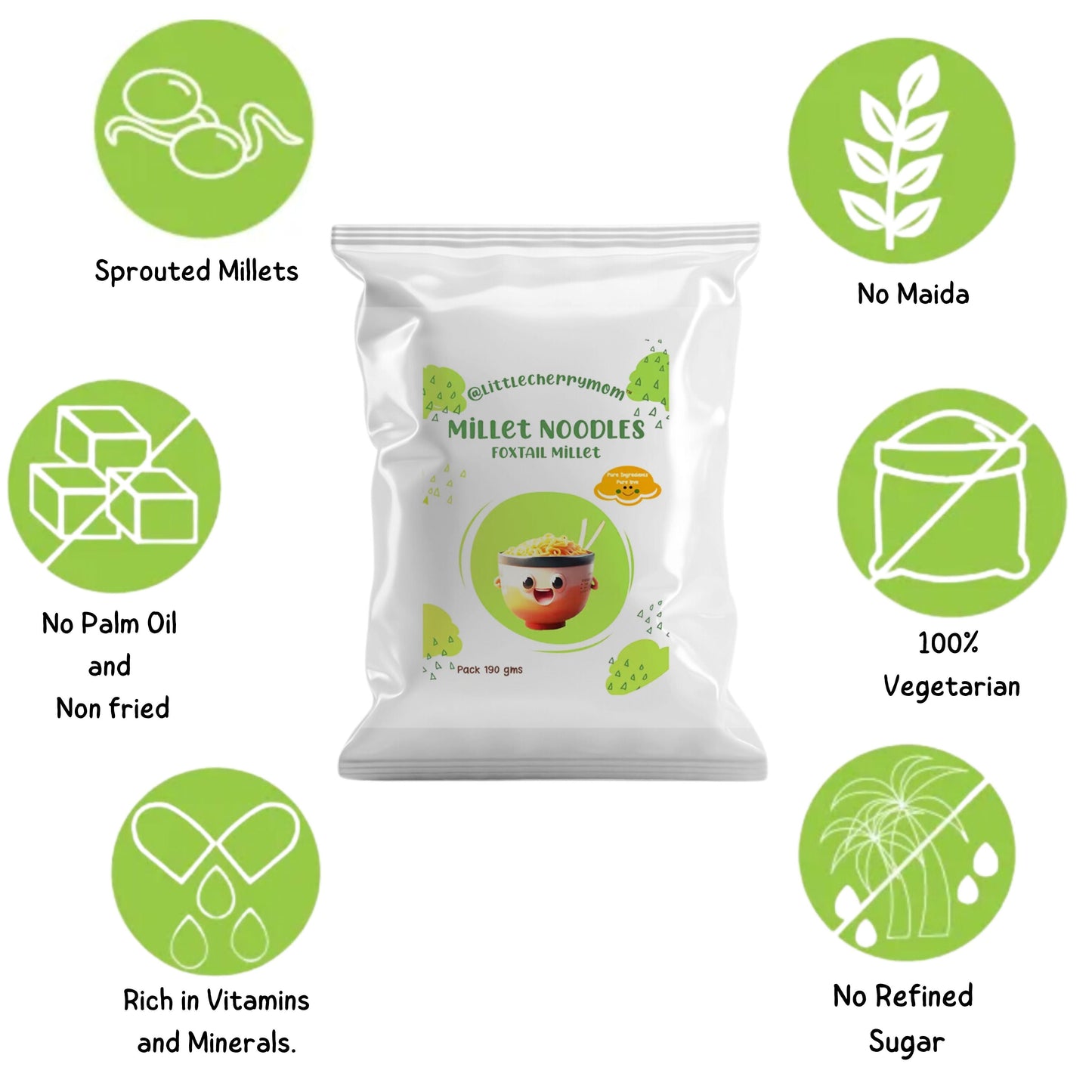 Littlecherrymom Foxtail Millet Instant Noodles | Swadesiicart