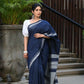 Beatitude Blue Cotton Handloom Saree