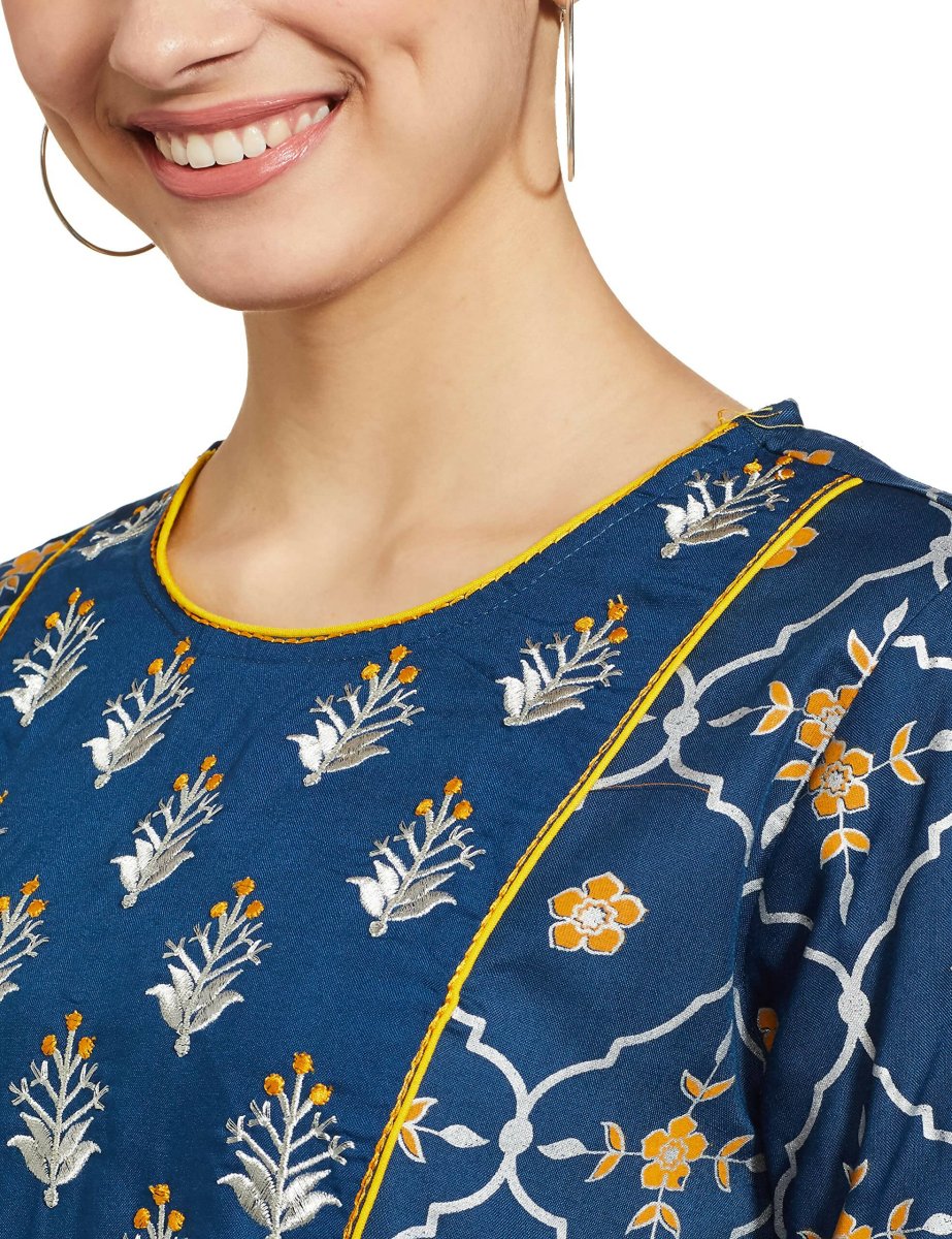 Anubhutee Women's Rayon Straight Printed Kurta with Palazzo | Swadesiicart