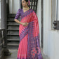 Vishnu Weaves Women's Rani Soft Tussar Silk Saree with Blouse - Swadesiicart