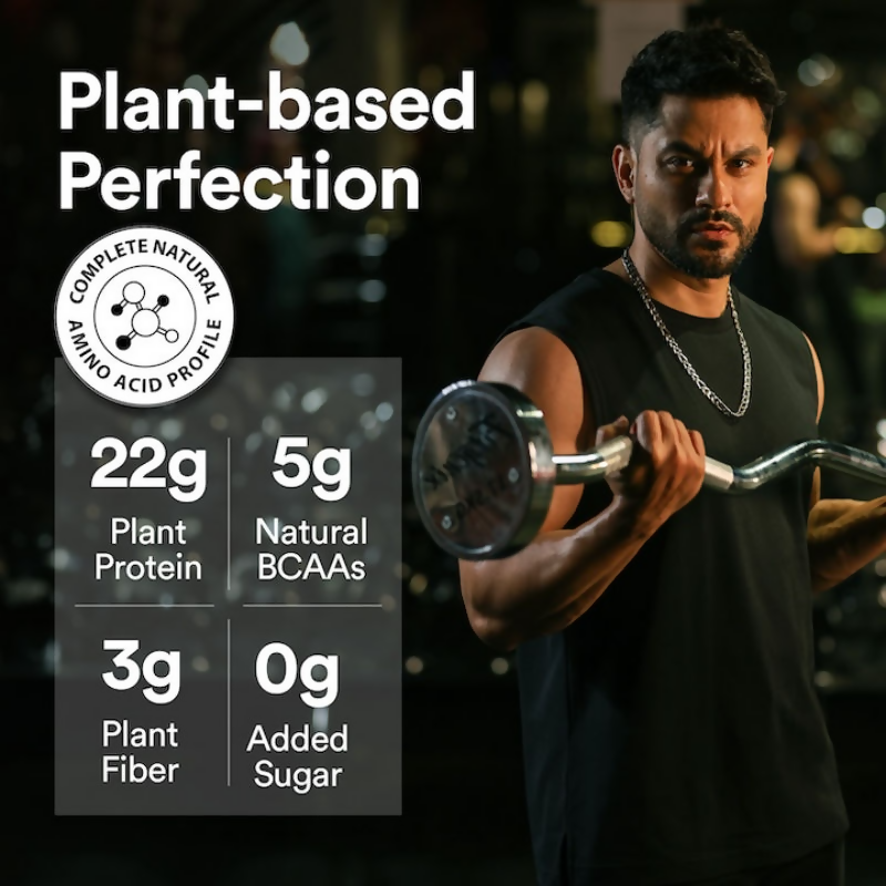 Wellbeing Nutrition Organic Plant Protein Isolate Dark Chocolate Hazelnut, 3B CFU Probiotics | Swadesiicart