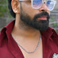VOJ Men Silver Plated Stainless Steel Cuban Link Chain | Swadesiicart