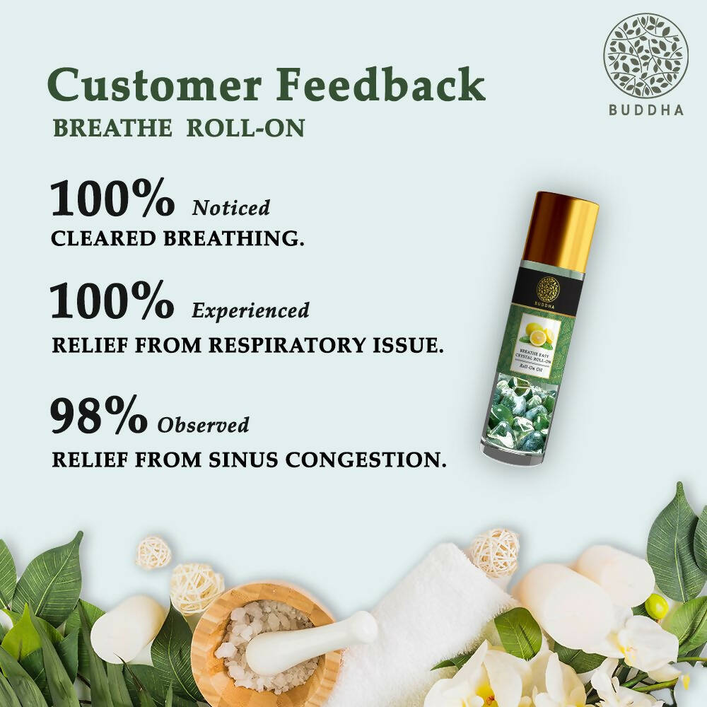 Buddha Natural Breathe Easy Crystal Roll On - Swadesiicart
