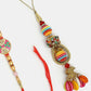 NVR Women & Men Set of 2 Multicolor Artificial beads Bhaiya Bhabhi Rakhi With Roli Chawal & Chocolate | Swadesiicart