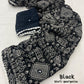 Black Poly Georgette Ethnic Motifs Saree with Unstitched Blouse - Hiral Fashion | Swadesiicart