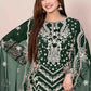 Anaita Green Faux Georgette Stitched Suit with Embroidery Work