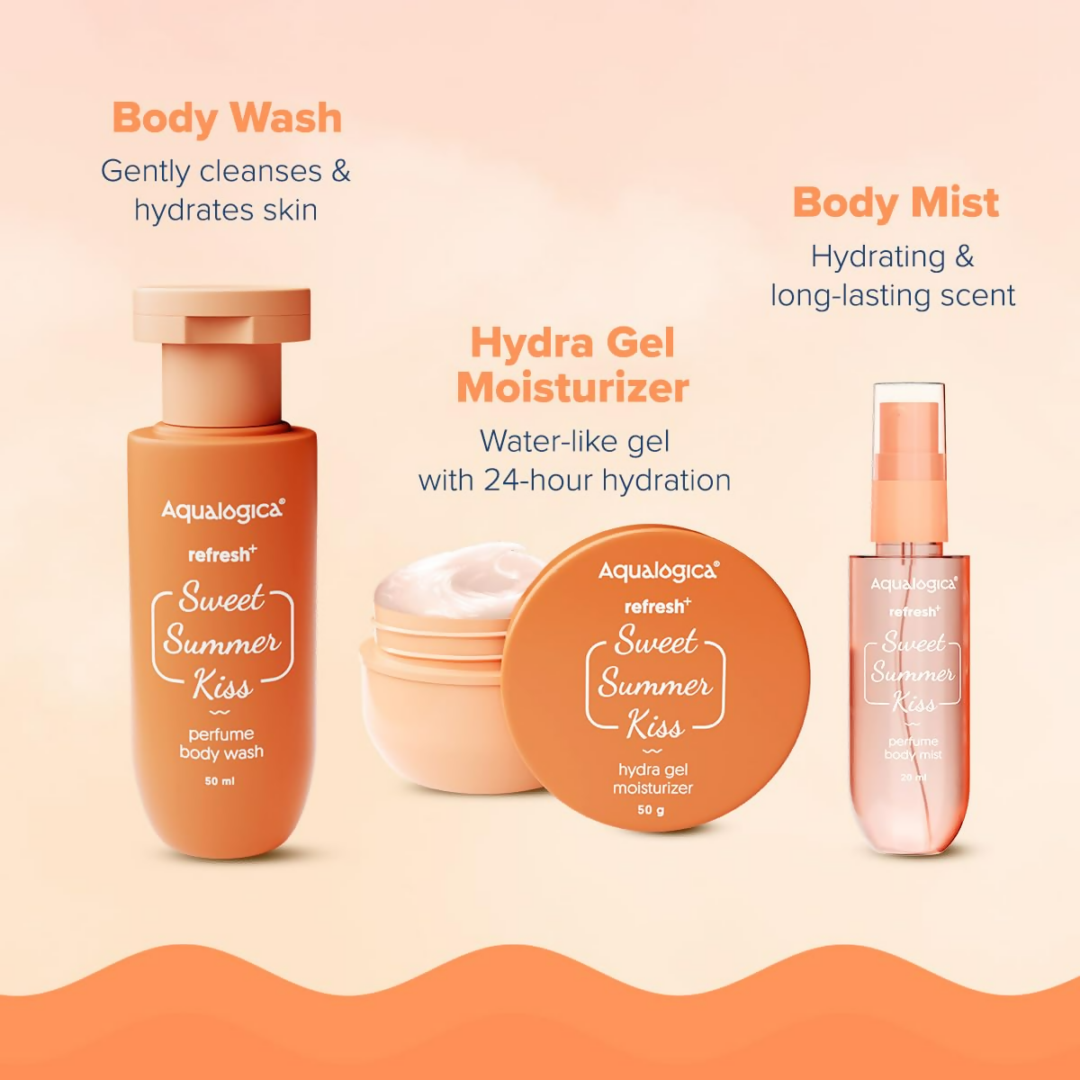 Aqualogica Refresh+ Sweet Summer Kiss Body Care Set - Swadesiicart