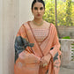 Vishnu Weaves Women's Orange Cotton Silk Saree with Blouse - Swadesiicart