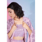 Pink Georgette Sequence With Thread Designer Co-Ord Set - Flory - Swadesiicart
