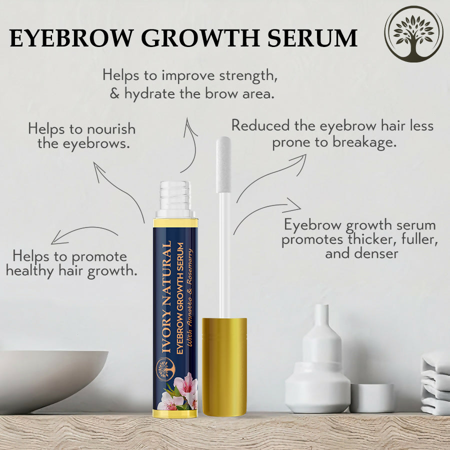 Ivory Natural Eyebrow Growth Serum - Lush Eyebrows For Both Men & Women | Swadesiicart
