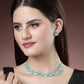 NVR Women's Green Artificial Stones Studded Handcrafted Jewellery Set - Swadesiicart