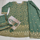 Anaita Green Heavy Fox Georgette Stitched Suit with Sequence Work