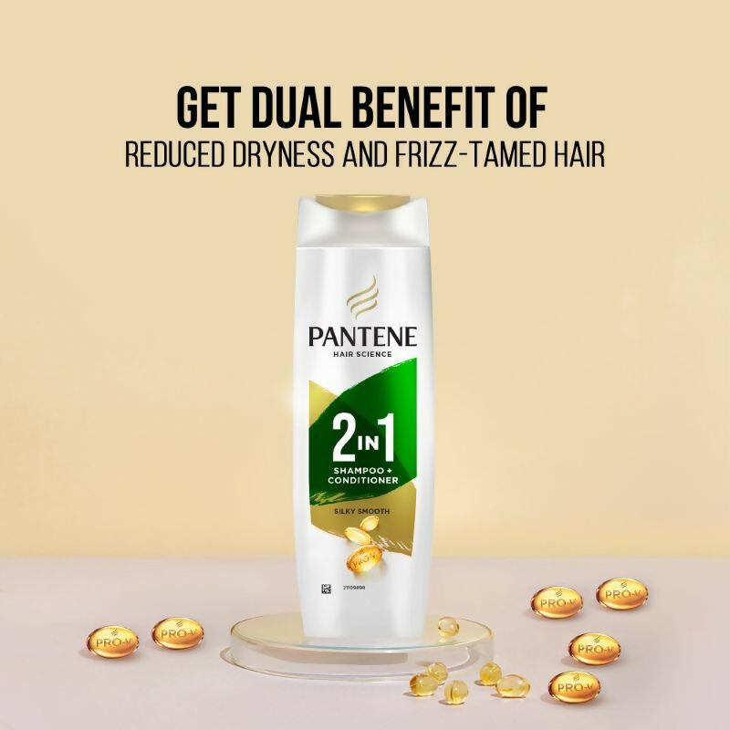 Pantene 2 In 1 Silky Smooth Care Shampoo + Conditioner | Swadesiicart