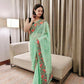 Vamsee Sandhya Sea Green Georgette Saree - Swadesiicart