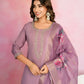Ethnic Festive Wear Chanderi Onion Stitched Suit With Dupatta - Tanisha | Swadesiicart