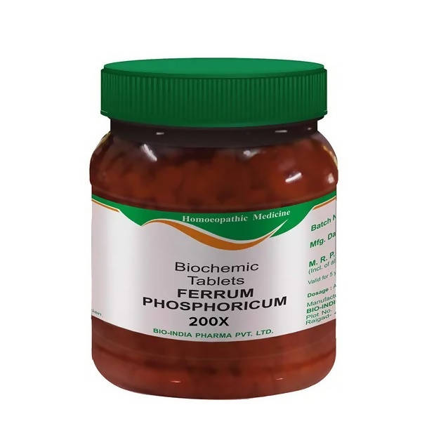 Bio India Homeopathy Ferrum Phosphoricum Biochemic Tablets – Homeopathic Inflammation & Immunity Tissue Salt
