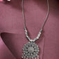 NVR Women's Silver-Toned Floral Shape Pendant with Chain | Swadesiicart