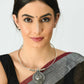 Mominos Fashion Johar Kamal Oxidised Silver-Plated Hasli Design Necklace Choker For Women | Swadesiicart