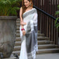 Beatitude White Cotton Jacquard Border Tangail Handloom Saree