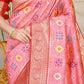 Jyoti Fashion Women's Baby Pink Patola Silk Zari Woven Saree with Blouse | Swadesiicart