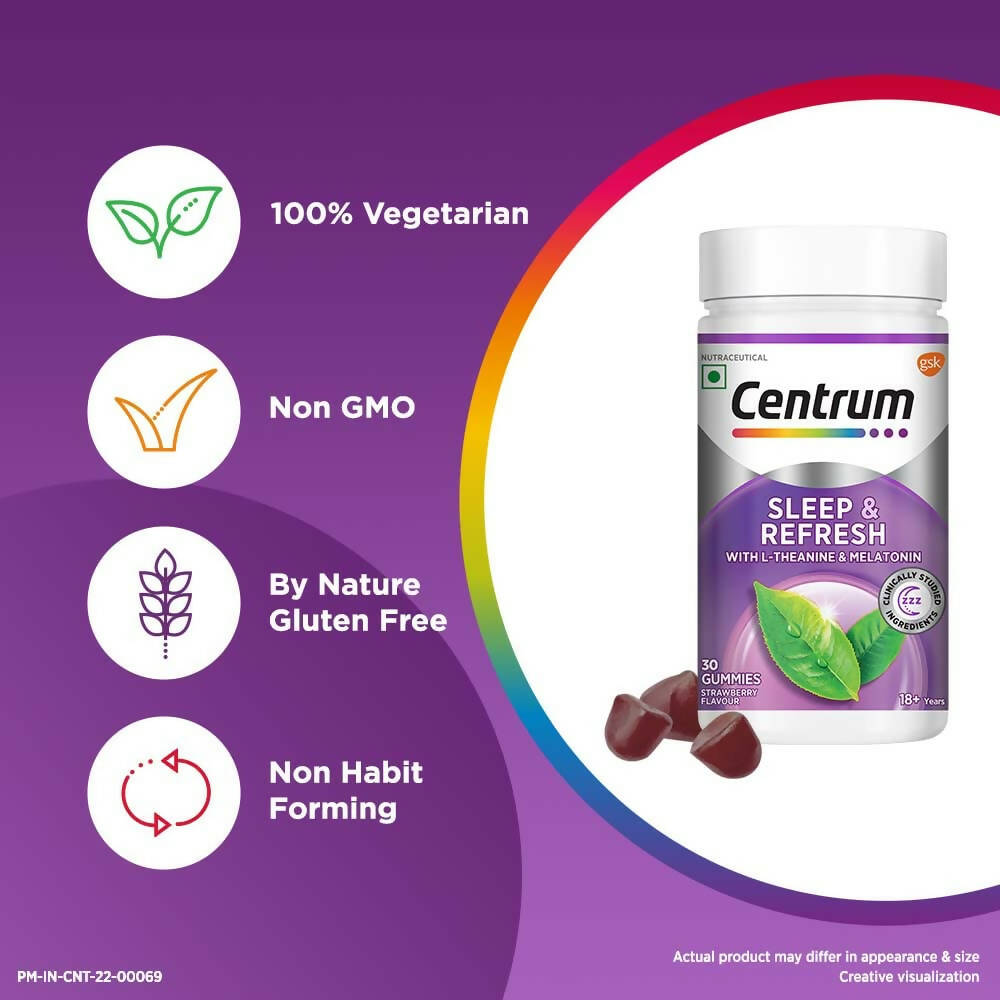 Centrum Sleep & Refresh Gummies - Strawberry Flavor | Swadesiicart