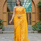 Vamsee Kiki Yellow Organza Saree - Swadesiicart