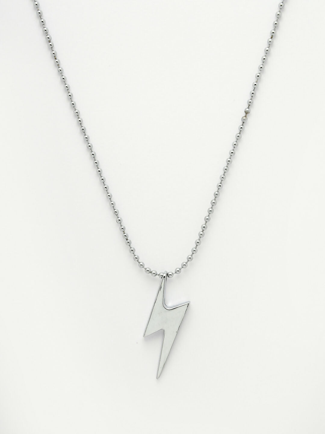 NVR Men's Set of 2 Black & Silver Flash Pendent With Chain - Swadesiicart