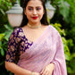 Onion Poly Crepe Tie and Dye Saree with Unstitched Blouse - Hiral Fashion | Swadesiicart