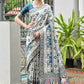 Vishnu Weaves Women's Rama Banarasi Silk Patola Zari Woven Saree with Blouse - Swadesiicart
