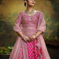 House of Panchhi Pink Pure Silk Moti & Zarkan heavy embroidery Lehenga choli & Dupatta | Swadesiicart