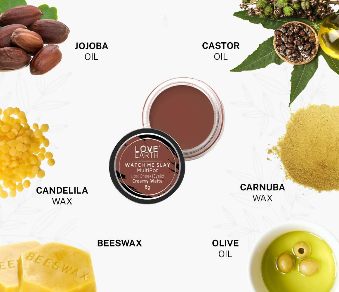 Love Earth Lip Tint & Cheek Tint Multipot-Watch Me Slay - Swadesiicart