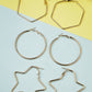 NVR Women Gold-Toned Geometric Hoop Earrings | Swadesiicart