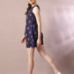 Myshka Women's Blue Printed Round Neck Party Top With Shorts Co-ord set - Swadesiicart
