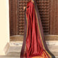 Vishnu Weaves Women's Maroon Raw Silk Checks Zari Woven Saree with Unstitched Blouse - Swadesiicart