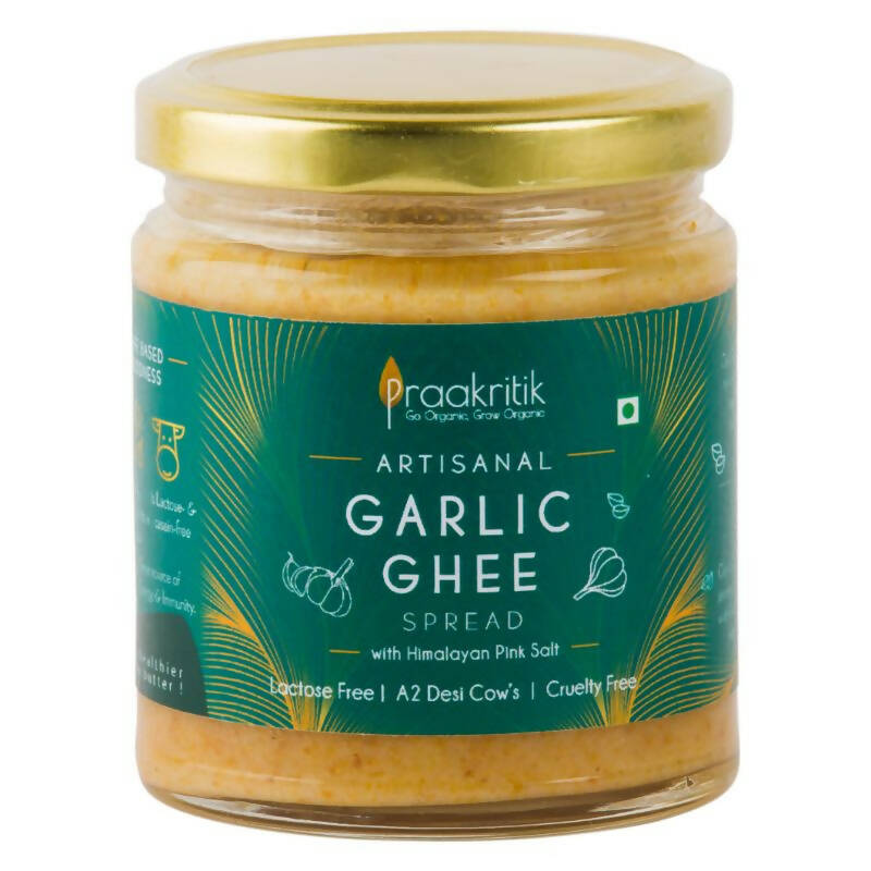 Praakritik Artisanal Garlic Ghee Spread With Himalayan Pink Salt | Bilona Method | Curd-Churned | Pure, Natural & Healthy | Grass-Fed Cultured Ghee | Swadesiicart