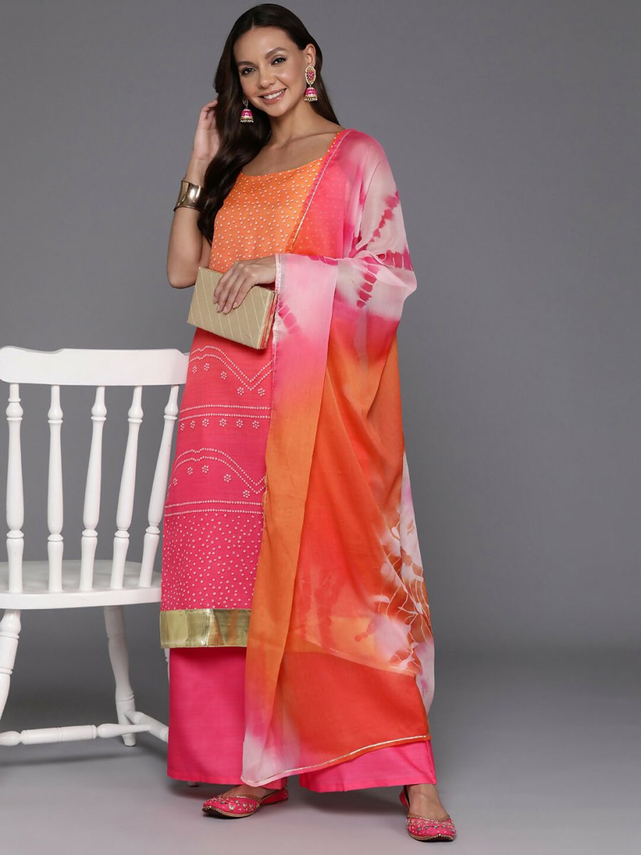 Ahalyaa Women's Traditional wear Kurta Set - Pink | Swadesiicart