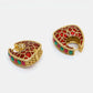 Ruby Raang Gold Polished Kundan Work Multi Loops | Swadesiicart