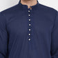 Even Apparels Blue Color Rayon Men's Kurta With Band Collar | Swadesiicart