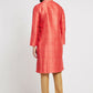 Ethnic India Red Men's Kurta Bandhani Polyester | Swadesiicart