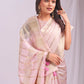 Shree Shyam Fashion Organza Peach Saree