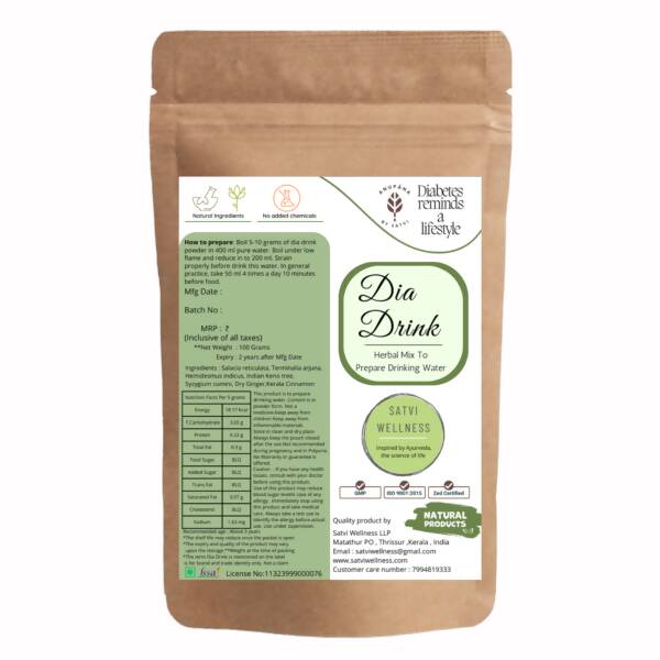 Satvi Wellness Dia Drink | Herbal Drink Mix | Satvi Dia Drink | Swadesiicart