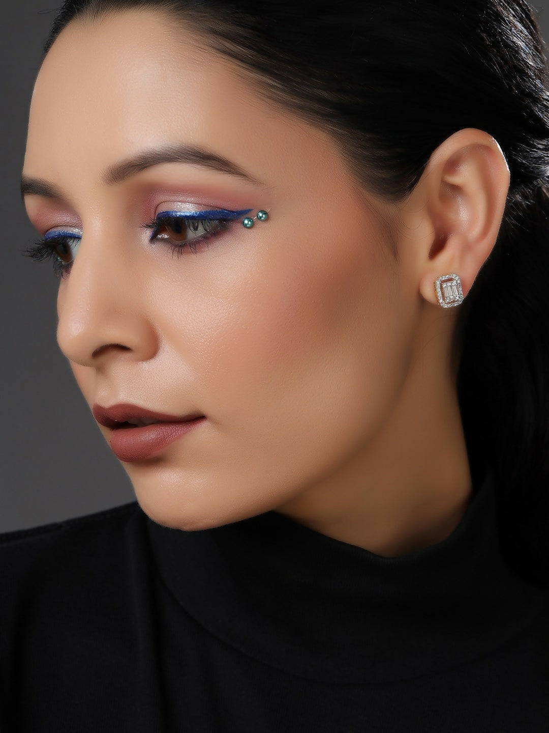 Golden Diamond Studs- Ruby Raang | Swadesiicart